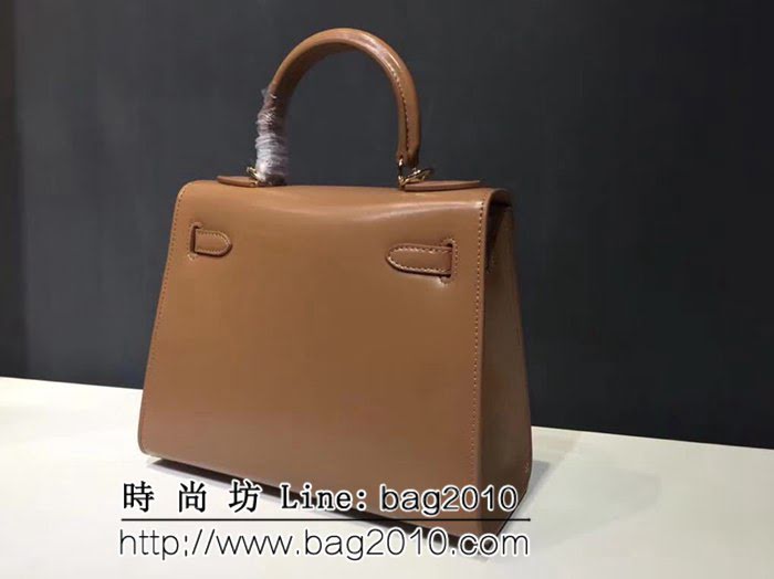 愛馬仕Hermes BOX鏡面牛皮凱莉包 時尚手提包 0AM1004